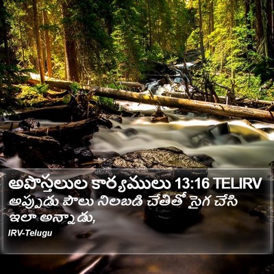 అపొస్తలుల కార్యములు 13:16 TELIRV Bible Verse Image