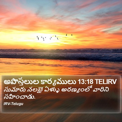 అపొస్తలుల కార్యములు 13:18 TELIRV Bible Verse Image