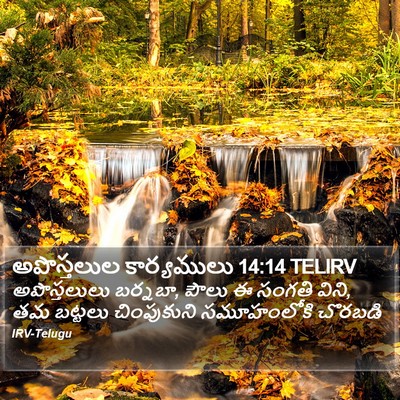 అపొస్తలుల కార్యములు 14:14 TELIRV Bible Verse Image