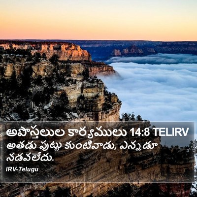 అపొస్తలుల కార్యములు 14:8 TELIRV Bible Verse Image