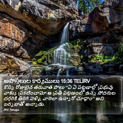 అపొస్తలుల కార్యములు 15:36 TELIRV Bible Verse Image