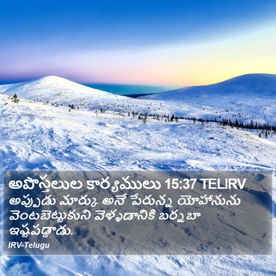 అపొస్తలుల కార్యములు 15:37 TELIRV Bible Verse Image