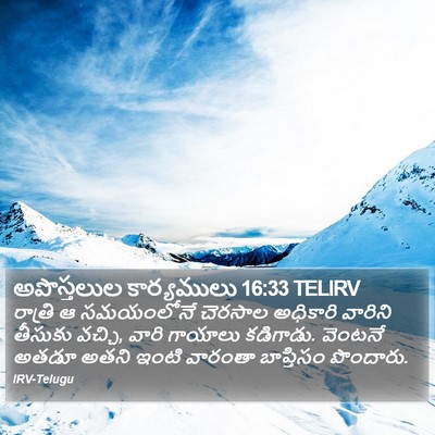 అపొస్తలుల కార్యములు 16:33 TELIRV Bible Verse Image