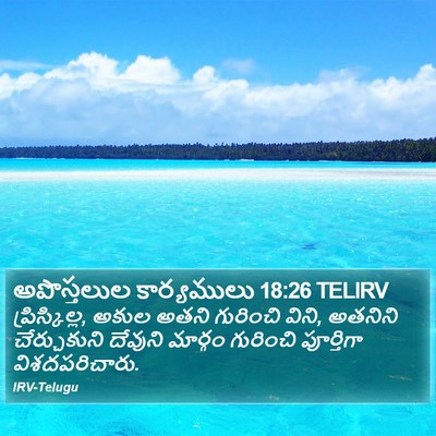 అపొస్తలుల కార్యములు 18:26 TELIRV Bible Verse Image