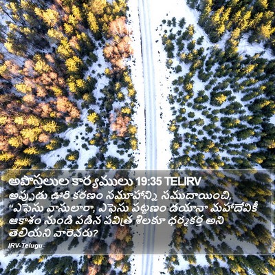 అపొస్తలుల కార్యములు 19:35 TELIRV Bible Verse Image