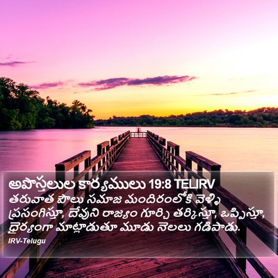 అపొస్తలుల కార్యములు 19:8 TELIRV Bible Verse Image