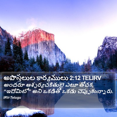 అపొస్తలుల కార్యములు 2:12 TELIRV Bible Verse Image