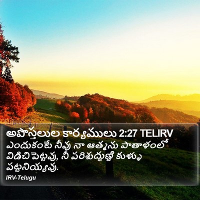 అపొస్తలుల కార్యములు 2:27 TELIRV Bible Verse Image