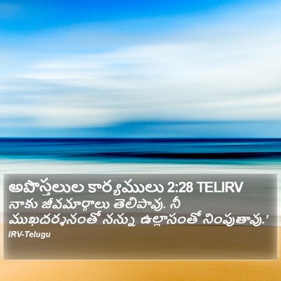 అపొస్తలుల కార్యములు 2:28 TELIRV Bible Verse Image