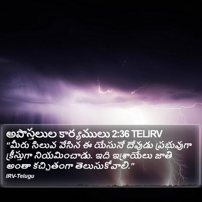 అపొస్తలుల కార్యములు 2:36 TELIRV Bible Verse Image