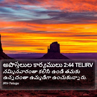 అపొస్తలుల కార్యములు 2:44 TELIRV Bible Verse Image
