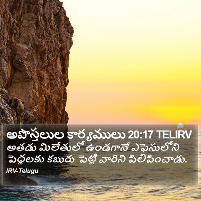 అపొస్తలుల కార్యములు 20:17 TELIRV Bible Verse Image