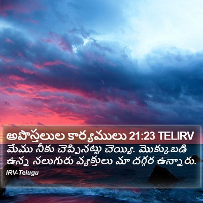 అపొస్తలుల కార్యములు 21:23 TELIRV Bible Verse Image