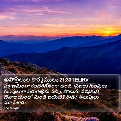 అపొస్తలుల కార్యములు 21:30 TELIRV Bible Verse Image