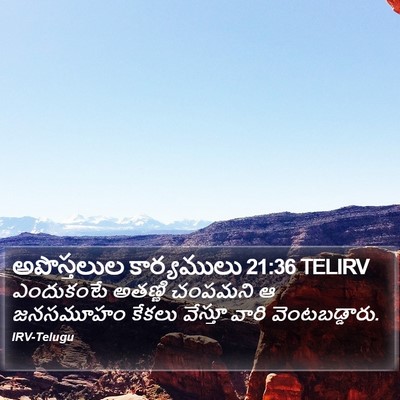 అపొస్తలుల కార్యములు 21:36 TELIRV Bible Verse Image