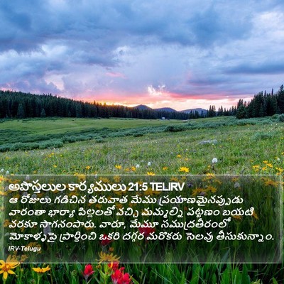 అపొస్తలుల కార్యములు 21:5 TELIRV Bible Verse Image