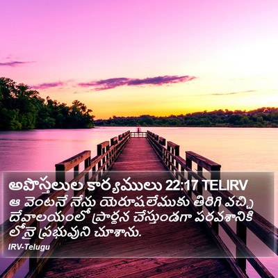 అపొస్తలుల కార్యములు 22:17 TELIRV Bible Verse Image