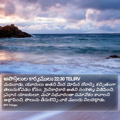 అపొస్తలుల కార్యములు 22:30 TELIRV Bible Verse Image