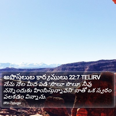 అపొస్తలుల కార్యములు 22:7 TELIRV Bible Verse Image