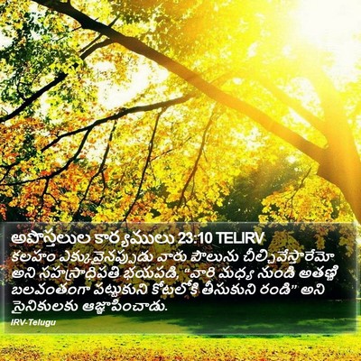 అపొస్తలుల కార్యములు 23:10 TELIRV Bible Verse Image