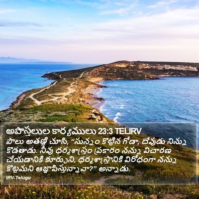 అపొస్తలుల కార్యములు 23:3 TELIRV Bible Verse Image