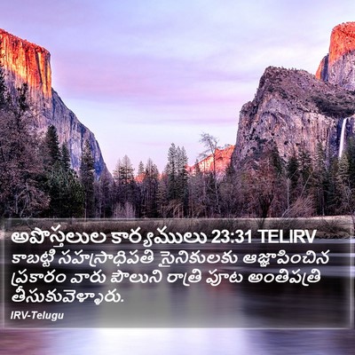 అపొస్తలుల కార్యములు 23:31 TELIRV Bible Verse Image