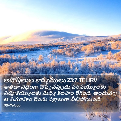 అపొస్తలుల కార్యములు 23:7 TELIRV Bible Verse Image
