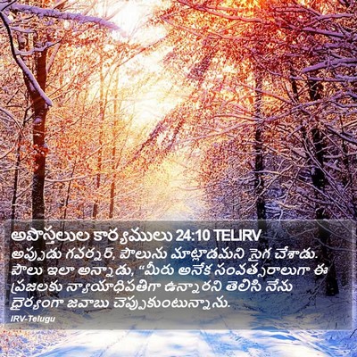 అపొస్తలుల కార్యములు 24:10 TELIRV Bible Verse Image