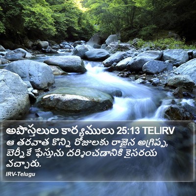అపొస్తలుల కార్యములు 25:13 TELIRV Bible Verse Image