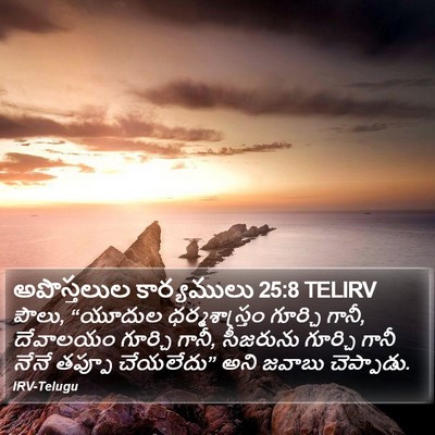అపొస్తలుల కార్యములు 25:8 TELIRV Bible Verse Image