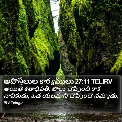 అపొస్తలుల కార్యములు 27:11 TELIRV Bible Verse Image