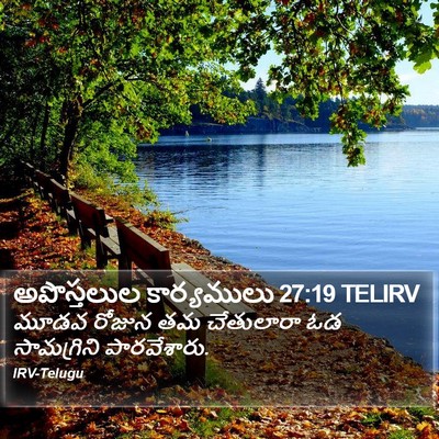 అపొస్తలుల కార్యములు 27:19 TELIRV Bible Verse Image