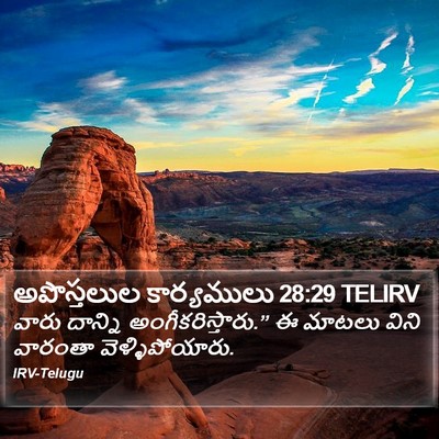 అపొస్తలుల కార్యములు 28:29 TELIRV Bible Verse Image