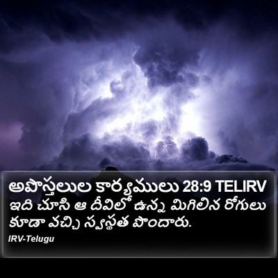 అపొస్తలుల కార్యములు 28:9 TELIRV Bible Verse Image