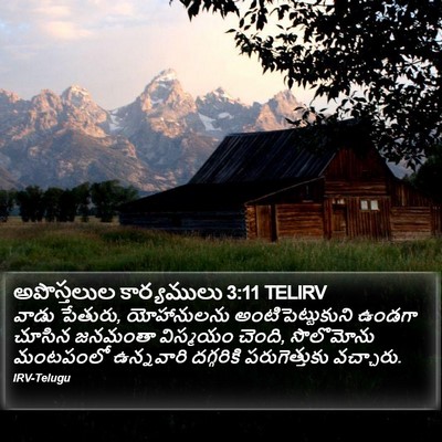 అపొస్తలుల కార్యములు 3:11 TELIRV Bible Verse Image