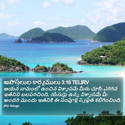 అపొస్తలుల కార్యములు 3:16 TELIRV Bible Verse Image