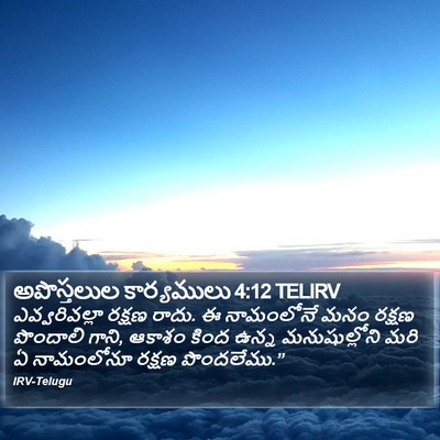 అపొస్తలుల కార్యములు 4:12 TELIRV Bible Verse Image