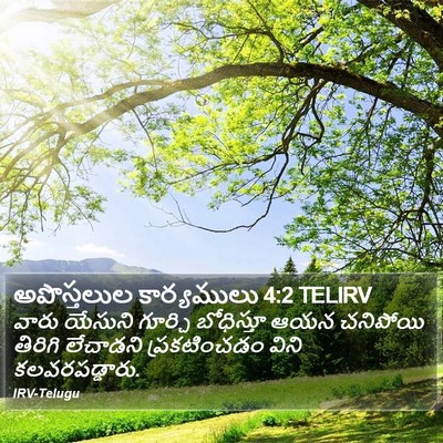 అపొస్తలుల కార్యములు 4:2 TELIRV Bible Verse Image
