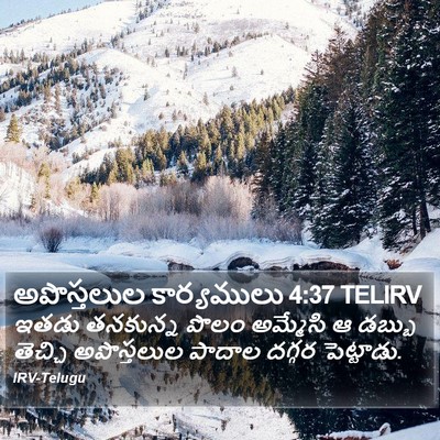 అపొస్తలుల కార్యములు 4:37 TELIRV Bible Verse Image