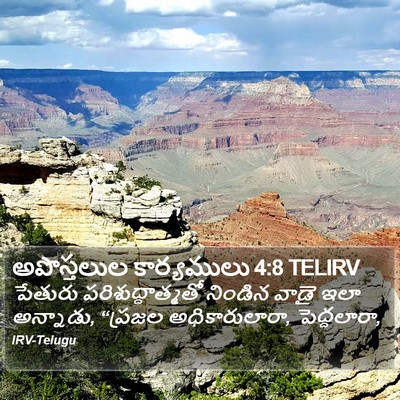 అపొస్తలుల కార్యములు 4:8 TELIRV Bible Verse Image