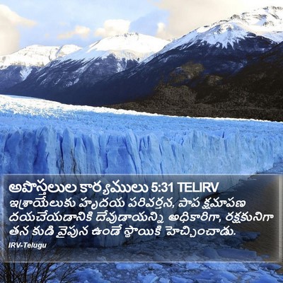 అపొస్తలుల కార్యములు 5:31 TELIRV Bible Verse Image