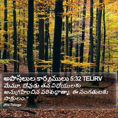 అపొస్తలుల కార్యములు 5:32 TELIRV Bible Verse Image