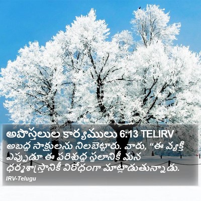 అపొస్తలుల కార్యములు 6:13 TELIRV Bible Verse Image