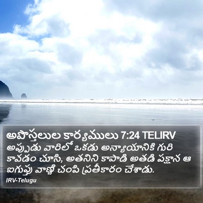 అపొస్తలుల కార్యములు 7:24 TELIRV Bible Verse Image