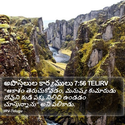 అపొస్తలుల కార్యములు 7:56 TELIRV Bible Verse Image