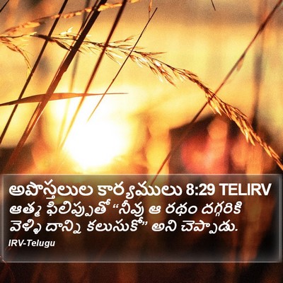 అపొస్తలుల కార్యములు 8:29 TELIRV Bible Verse Image