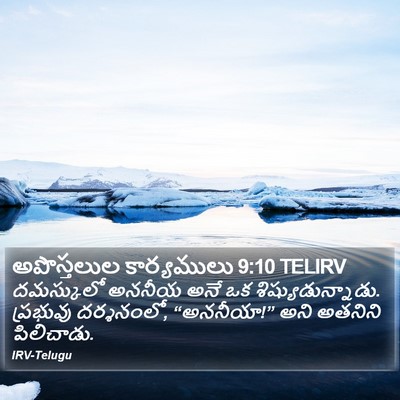 అపొస్తలుల కార్యములు 9:10 TELIRV Bible Verse Image