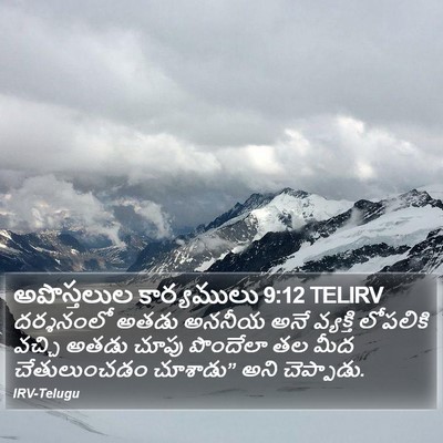 అపొస్తలుల కార్యములు 9:12 TELIRV Bible Verse Image