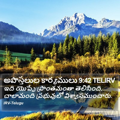 అపొస్తలుల కార్యములు 9:42 TELIRV Bible Verse Image