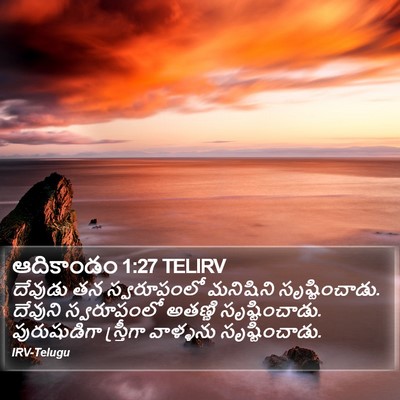 ఆదికాండం 1:27 TELIRV Bible Verse Image